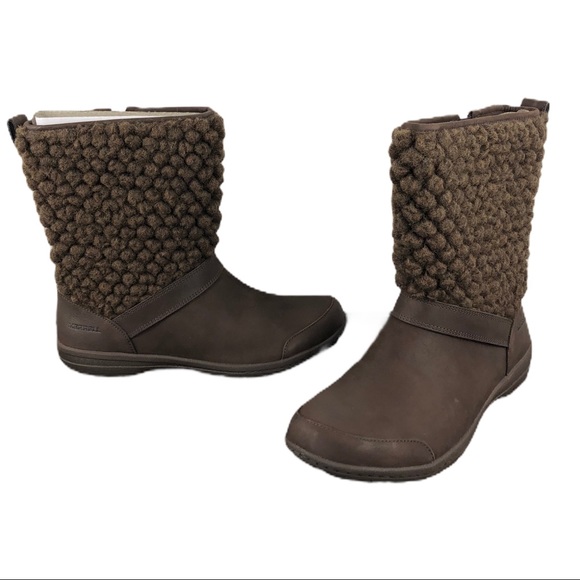 🆕 Merrell Encore Kassie Tall Leather & Wool Boots - Picture 2 of 7